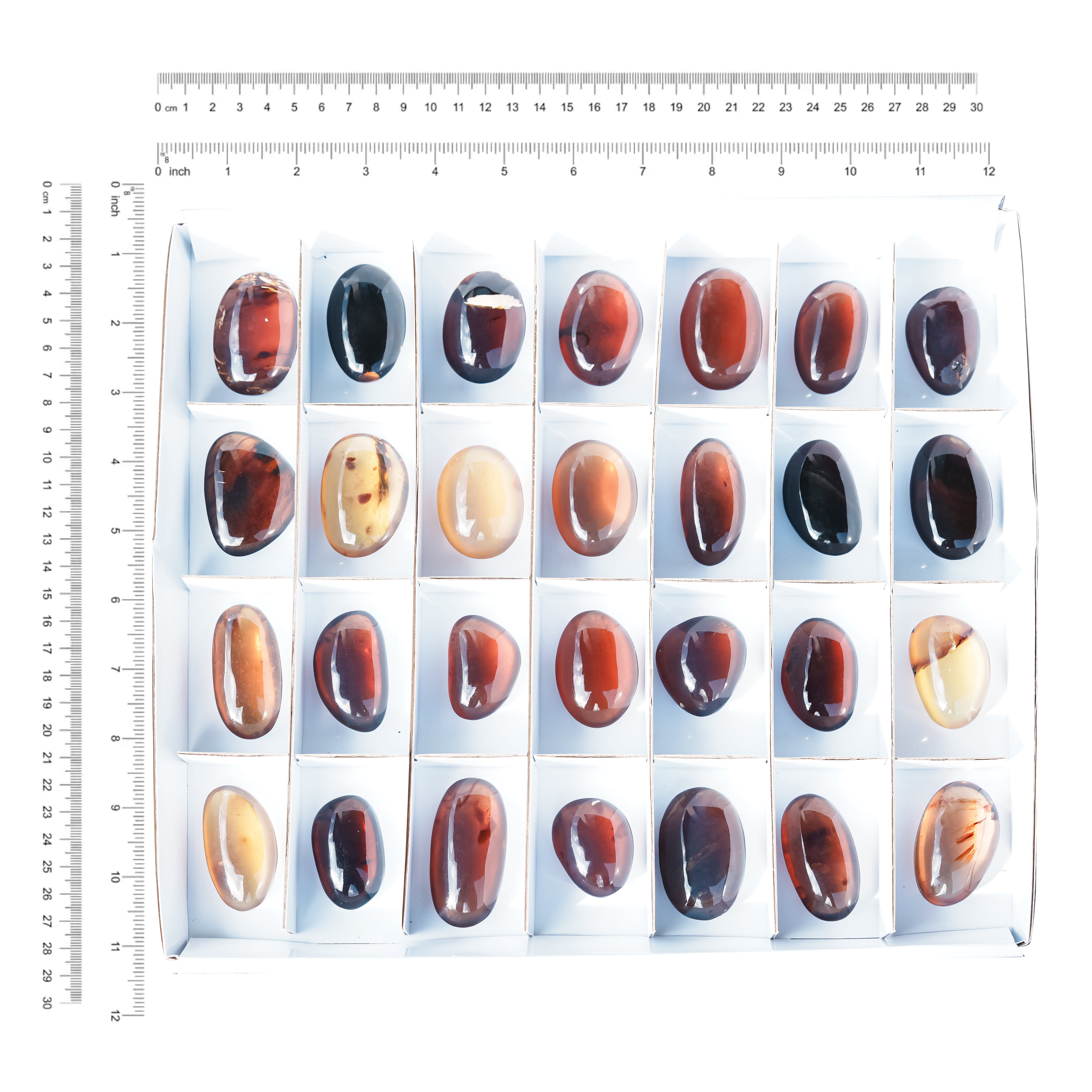 Starborn Sumatra Blue Amber Freeform Palm Stone Flat 400g - 28 pcs