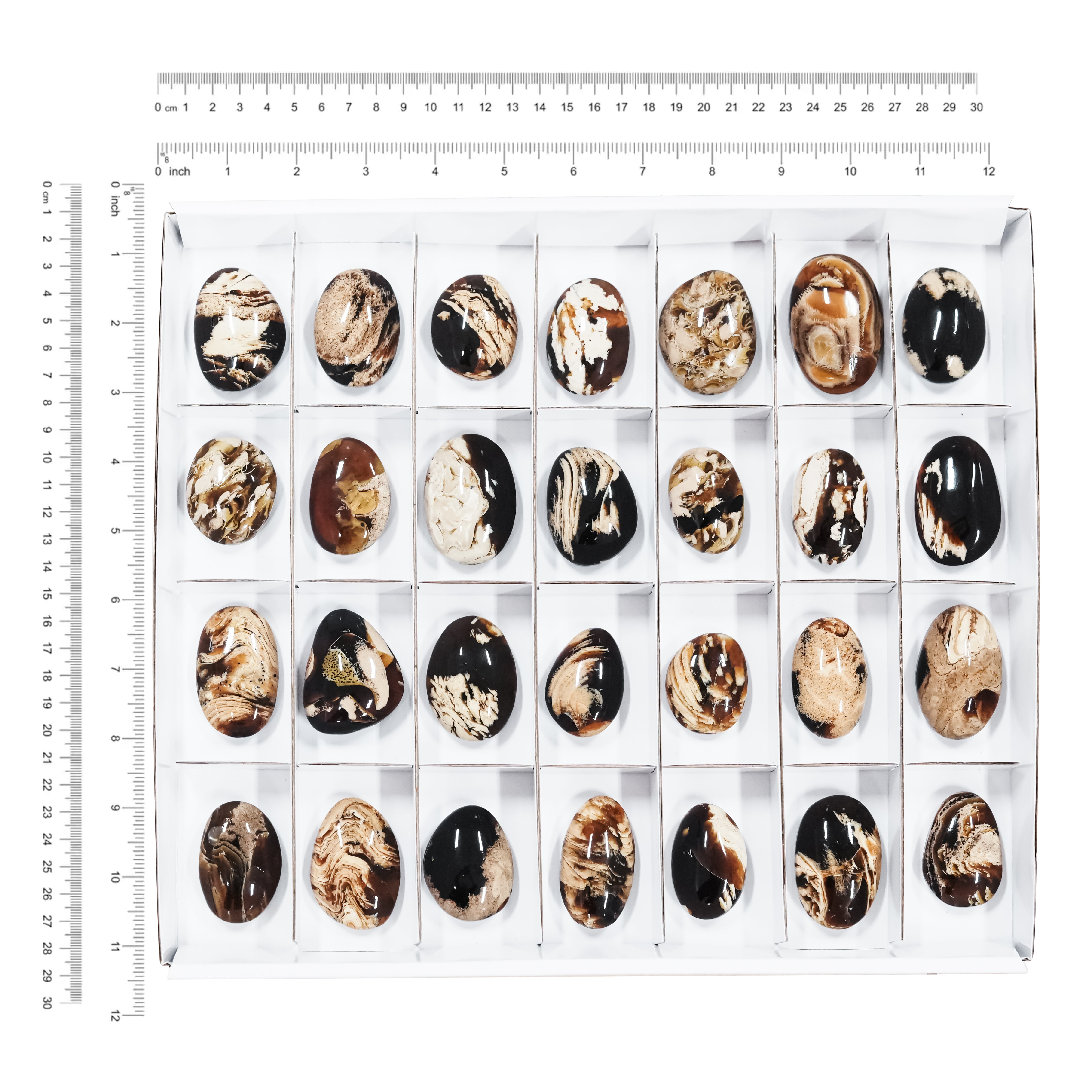 Starborn Milk and Honey Sumatra Amber Freeform Palm Stone Flat 400g - 28 pcs