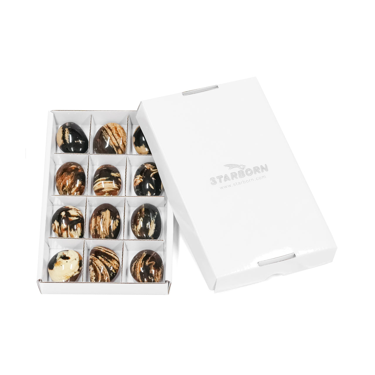 Starborn Milk and Honey Sumatra Bernstein Freeform Palmstein 150 g - 12 Stück