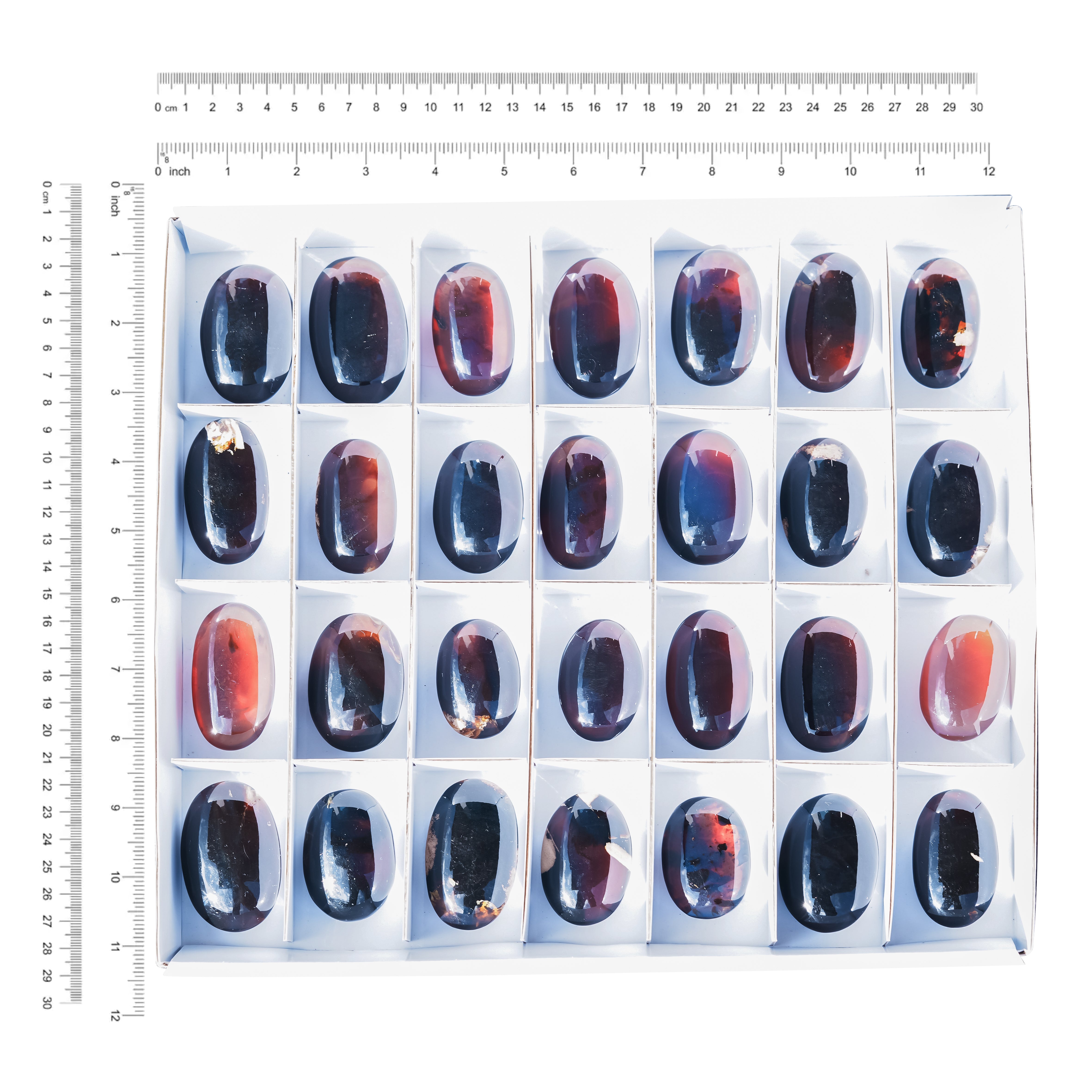 Starborn Sumatra Blue Amber Polished Palm Stone Flat 500g - 28 pcs