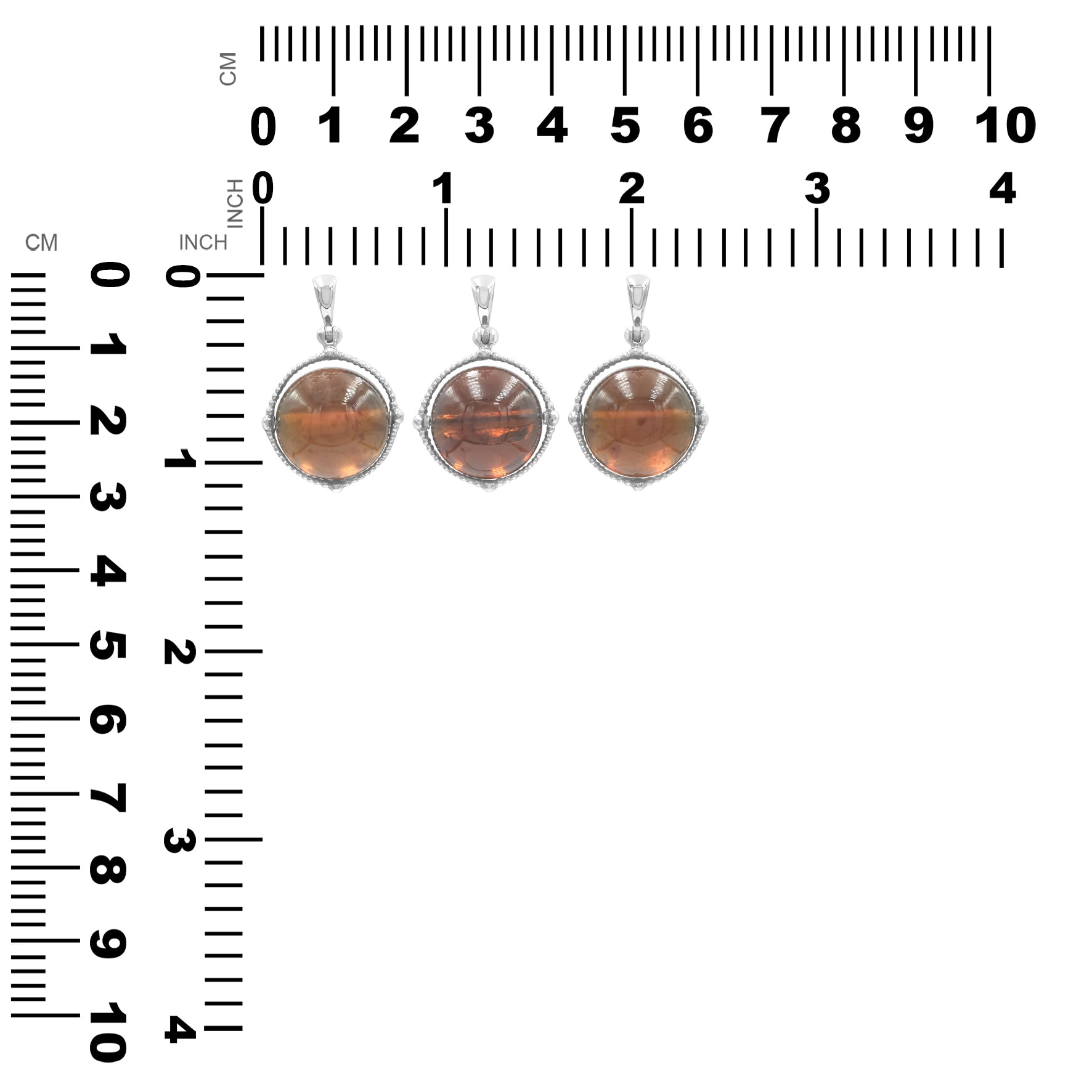 Starborn Edelstein-Anhänger „Drehbare Tastkugel“ aus Sterlingsilber