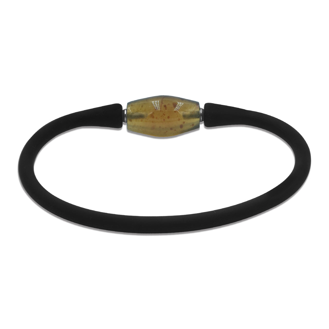Starborn Sumatra Bernstein Trommelperlen Silikonarmband