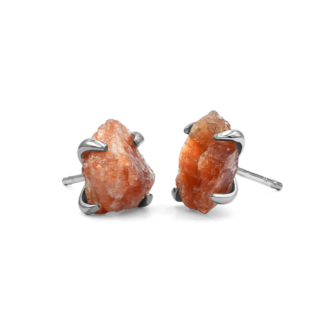 Sunstone Rough Post Style Earrings