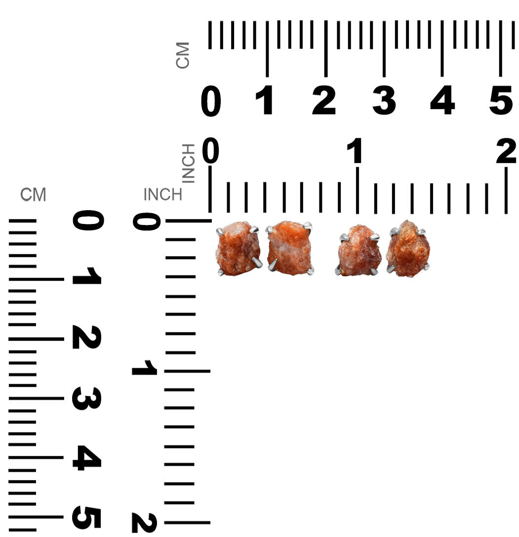 Sunstone Rough Post Style Earrings