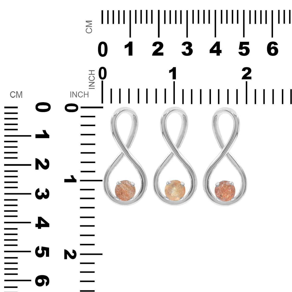 Starborn Unendlichkeitsanhänger mit facettiertem Edelstein aus feinem Sterlingsilber
