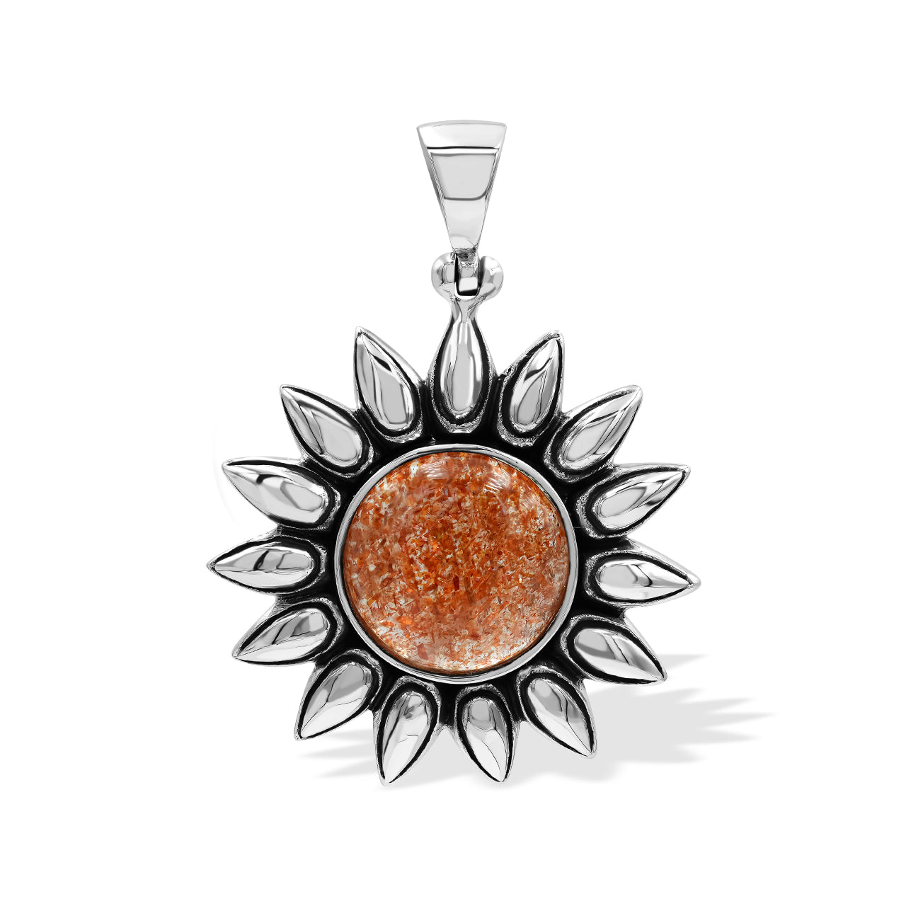 Starborn Sunflower Pendant in Sterling Silver