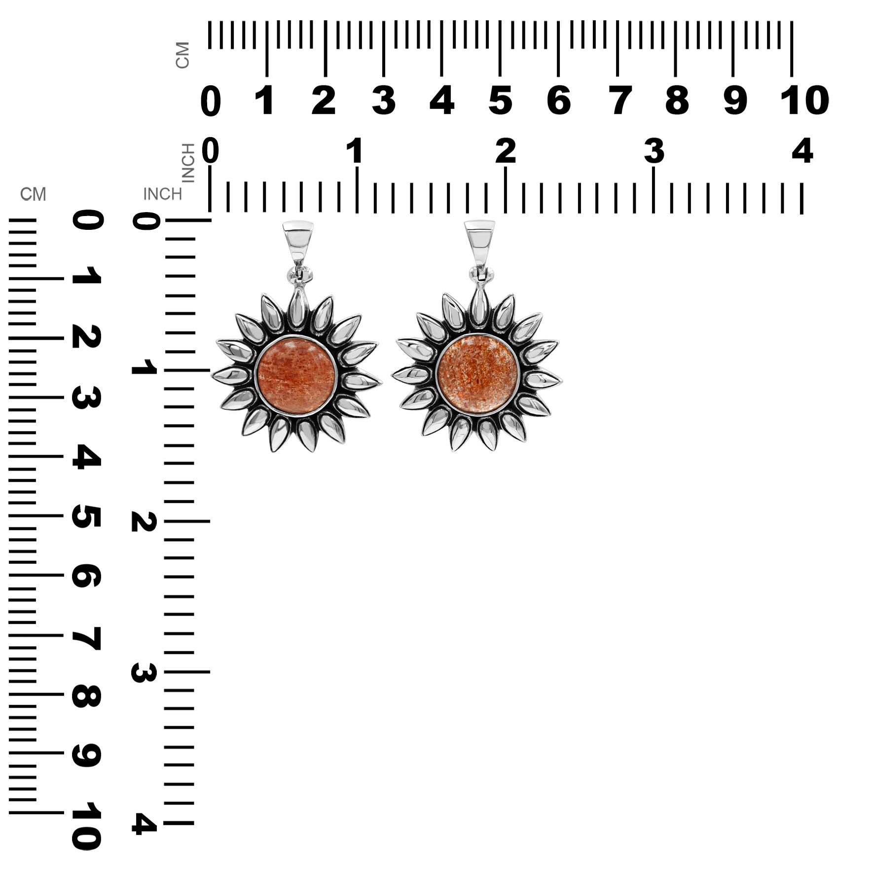 Starborn Sunflower Pendant in Sterling Silver