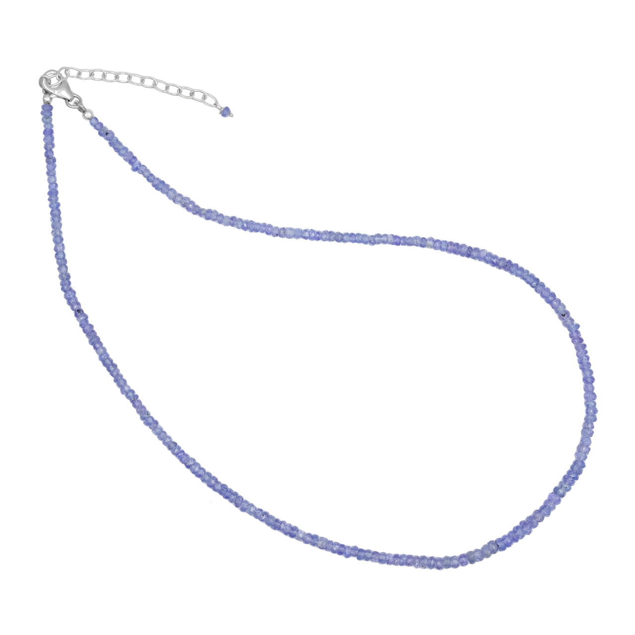 Starborn Tanzanite Faceted Rondelle Bead Necklace