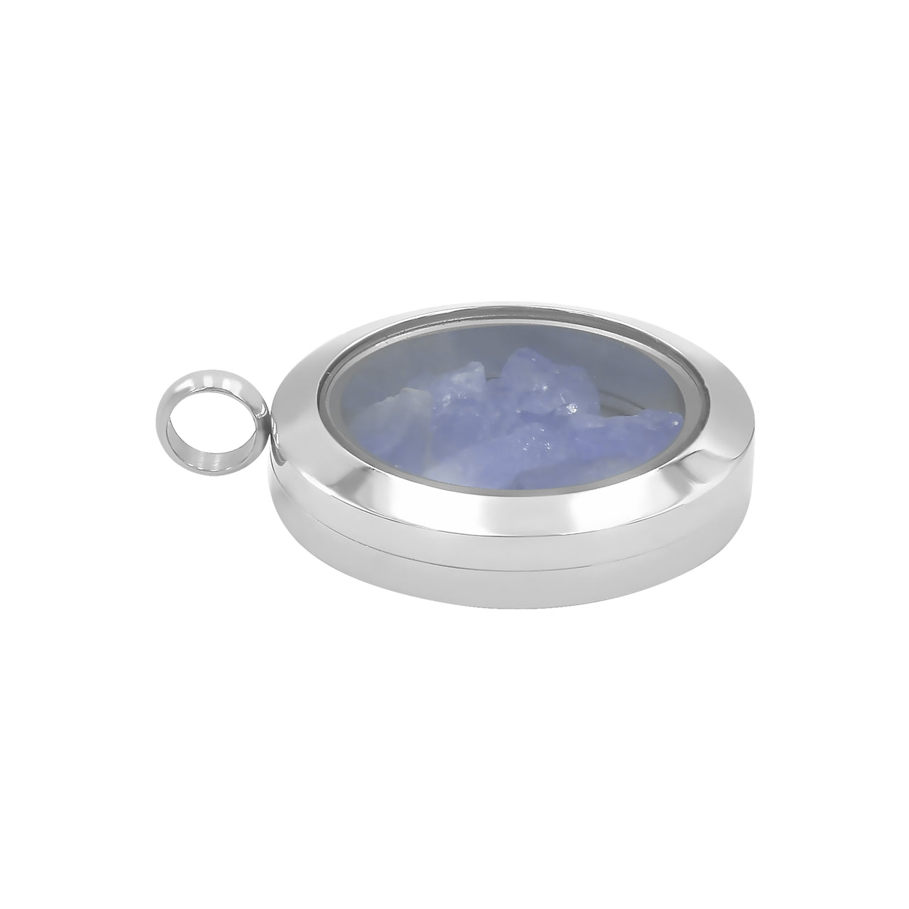 Collar con colgante de ventana con piedras preciosas Starborn en acero inoxidable