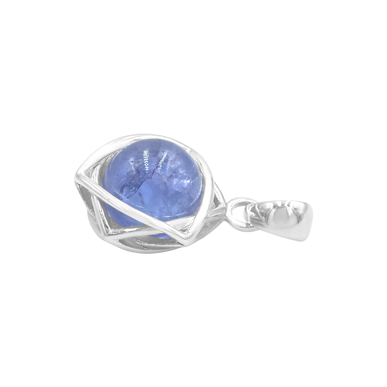 Starborn Edelsteinkugel 6-zackiger Sternanhänger aus Sterlingsilber