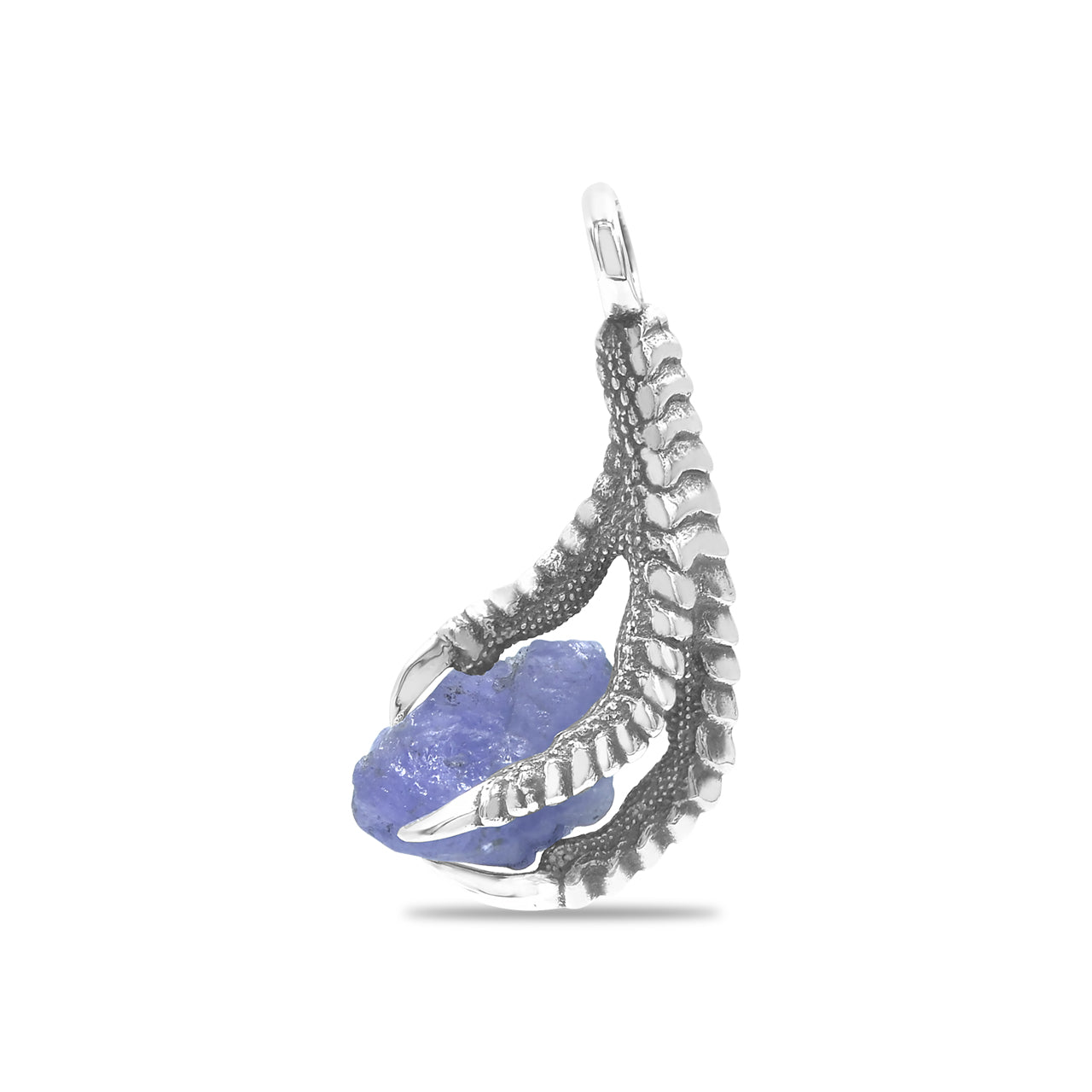 Starborn Gemstone Eagle Claw Pendant in Sterling Silver