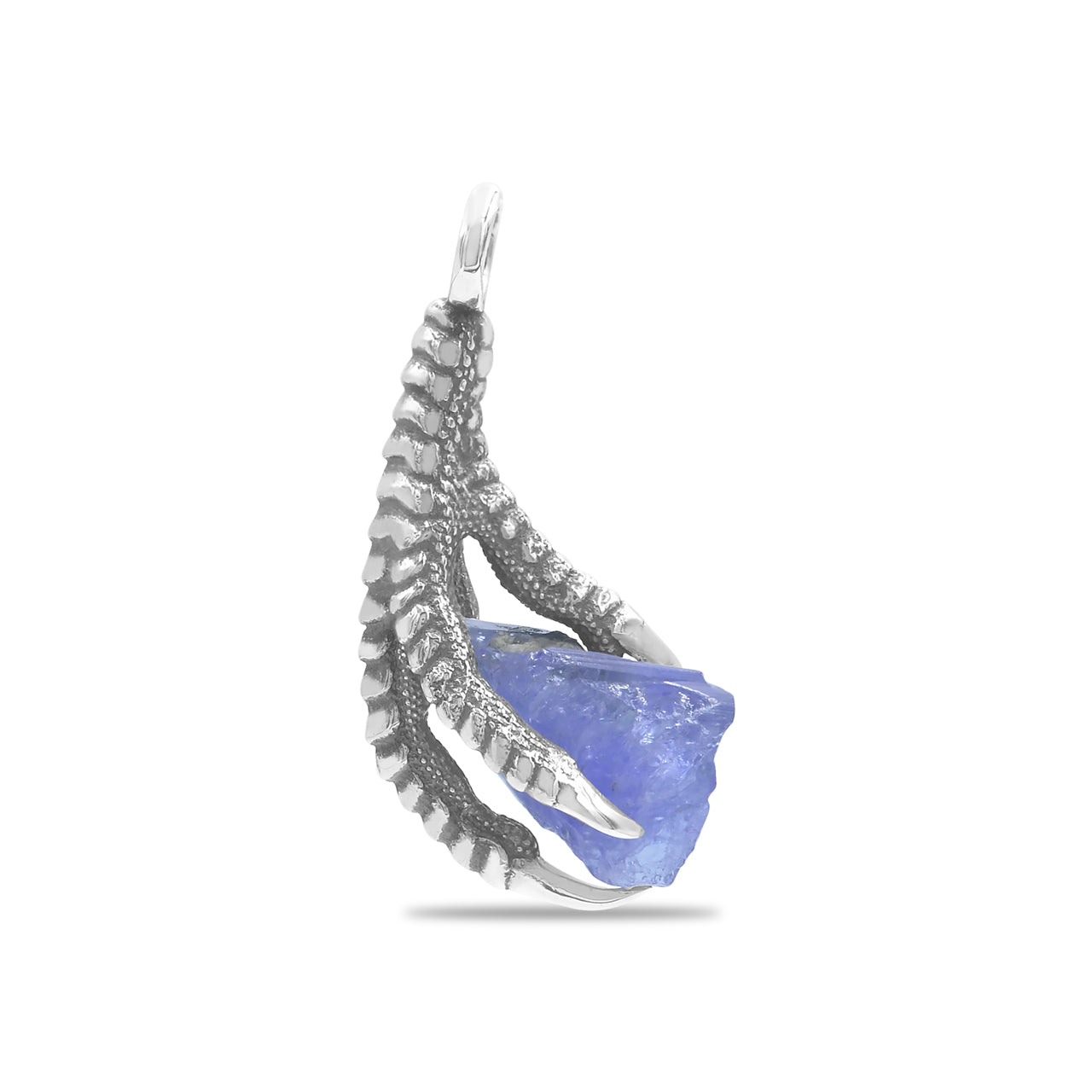 Starborn Gemstone Eagle Claw Pendant in Sterling Silver