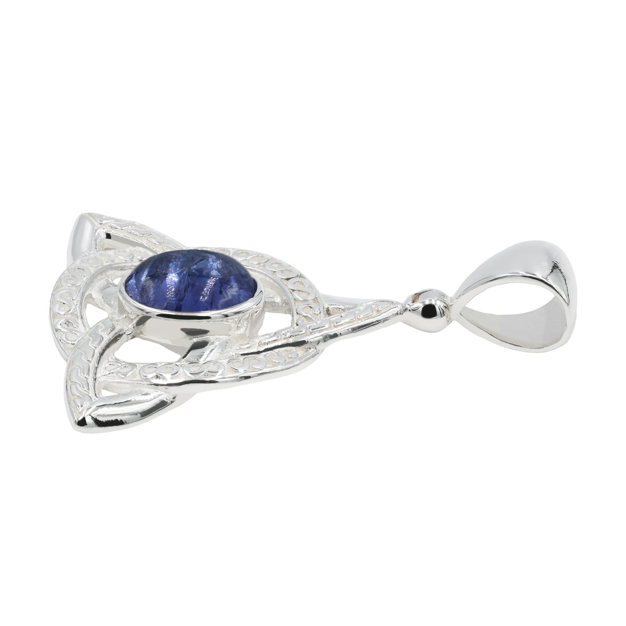 Starborn Tanzanite Triquetra Pendant in Sterling Silver