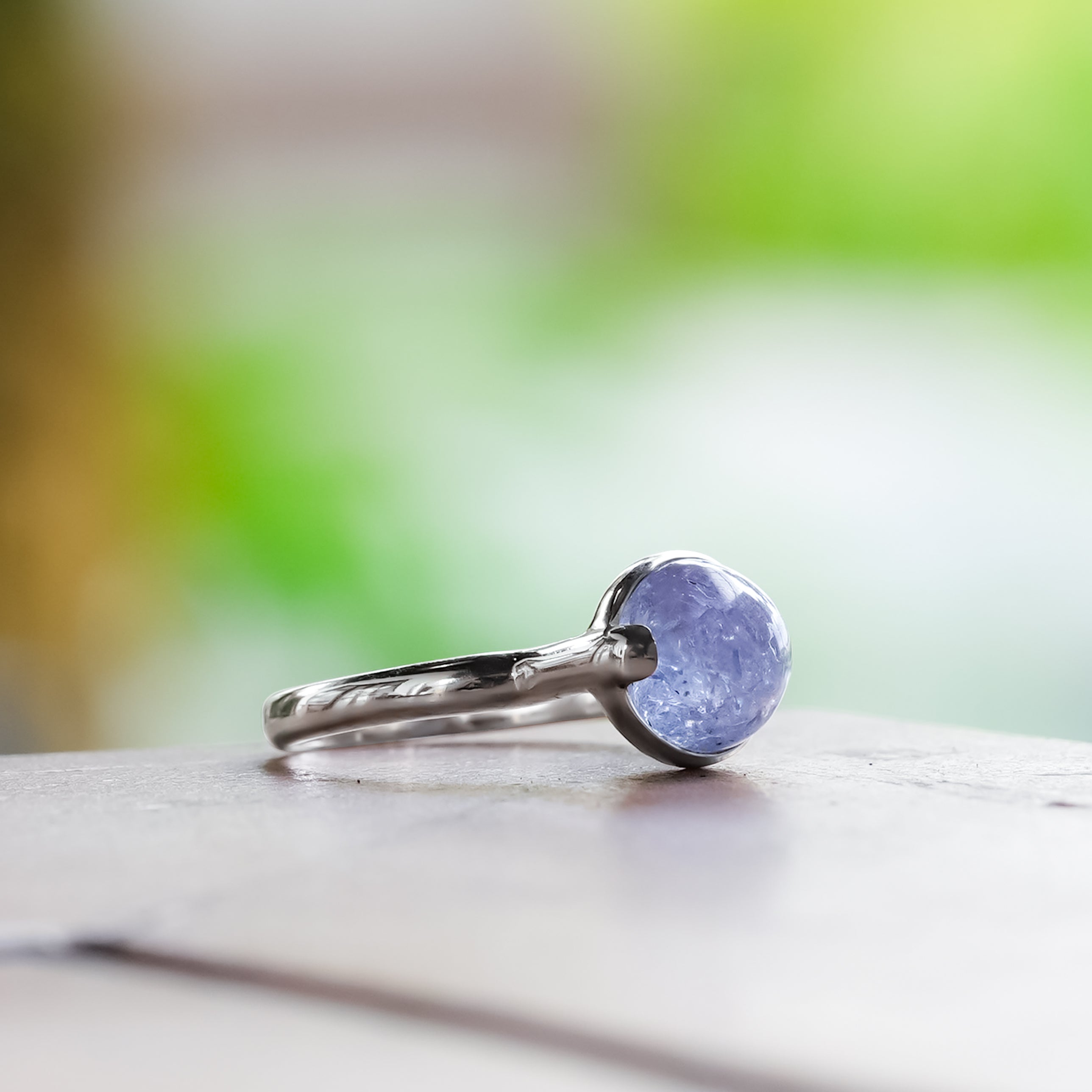 Starborn Tanzanite Sphere Ring in Sterling Silver