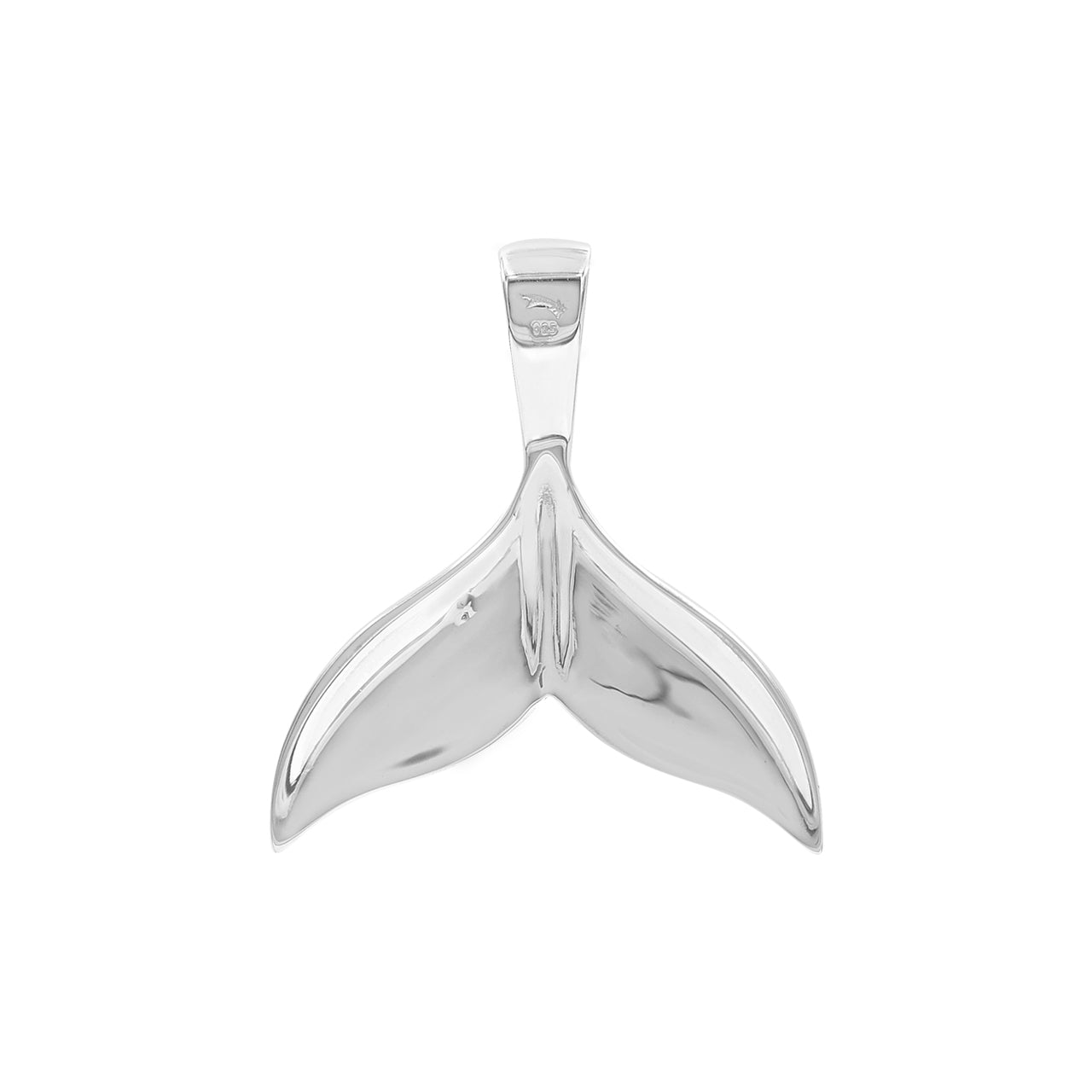 Starborn Sleeping Beauty Turquoise Whale Tail Pendant in Sterling Silver