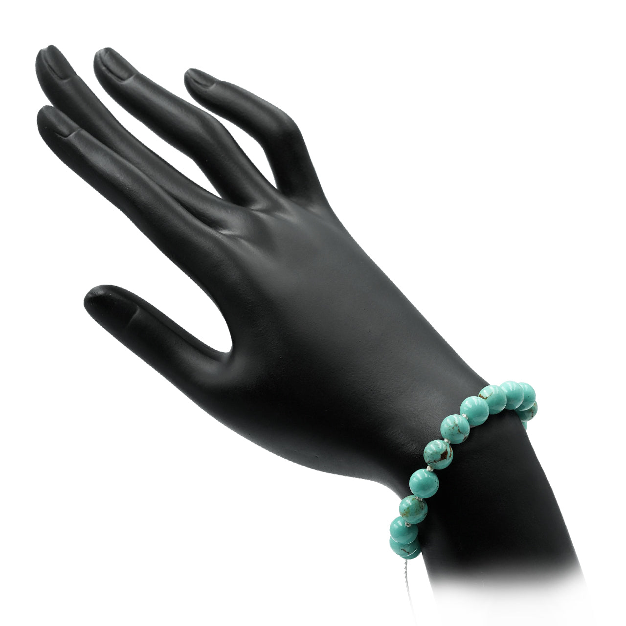 Turquoise Adjustable Bead Bracelet - 8 mm
