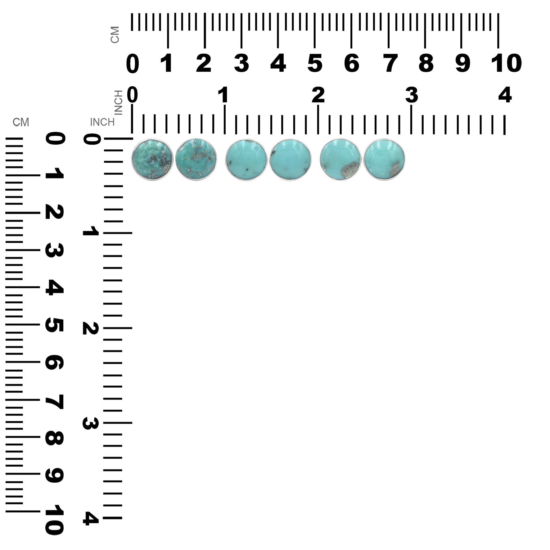 Aretes con poste de turquesa Starborn Campitos en plata de ley