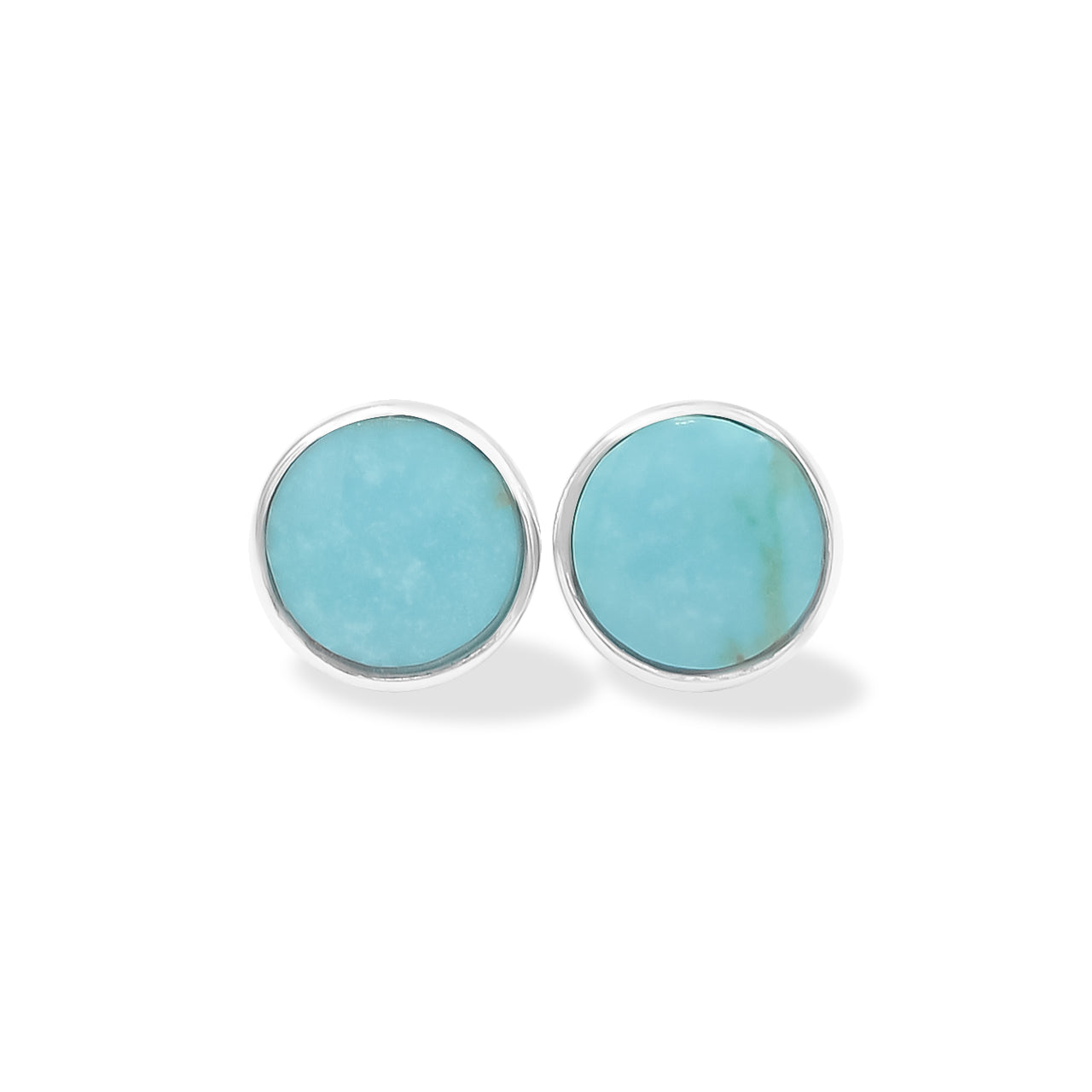 Starborn Gemstone Round 6 mm Post Earrings in Sterling Silver