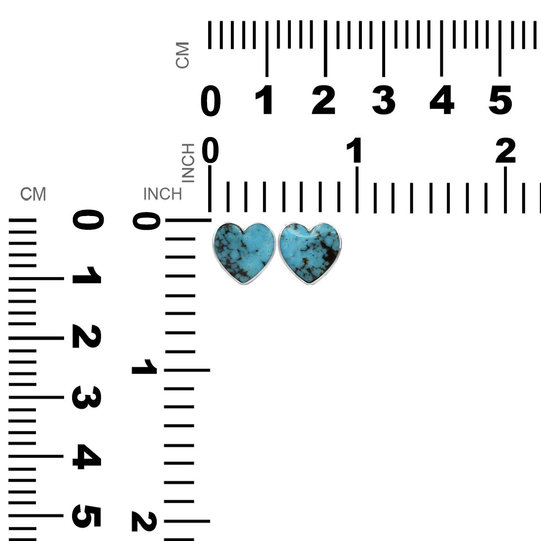 Starborn Heart Gemstone Post Style Earrings in Sterling Silver