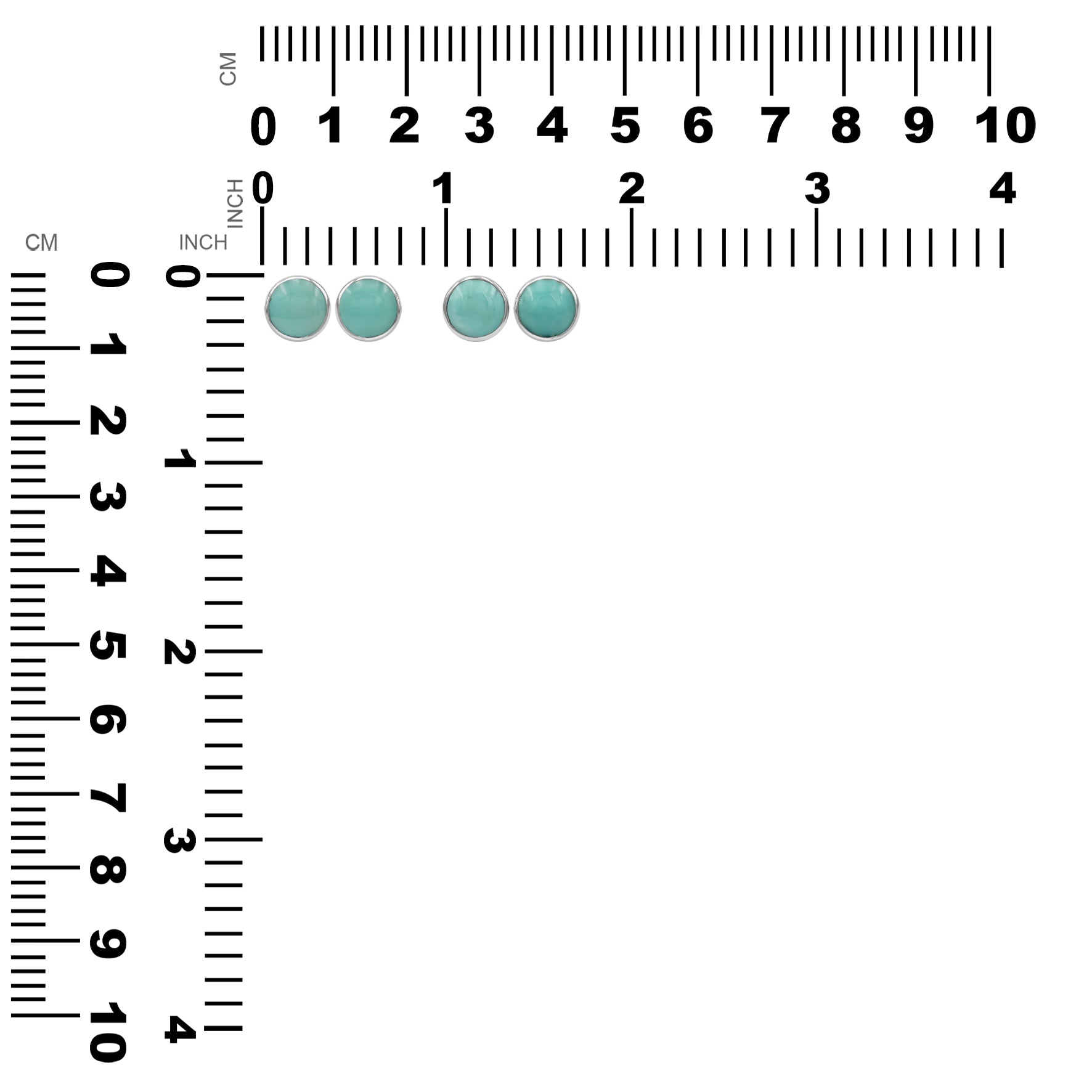 Aretes con poste de turquesa Starborn Campitos en plata de ley