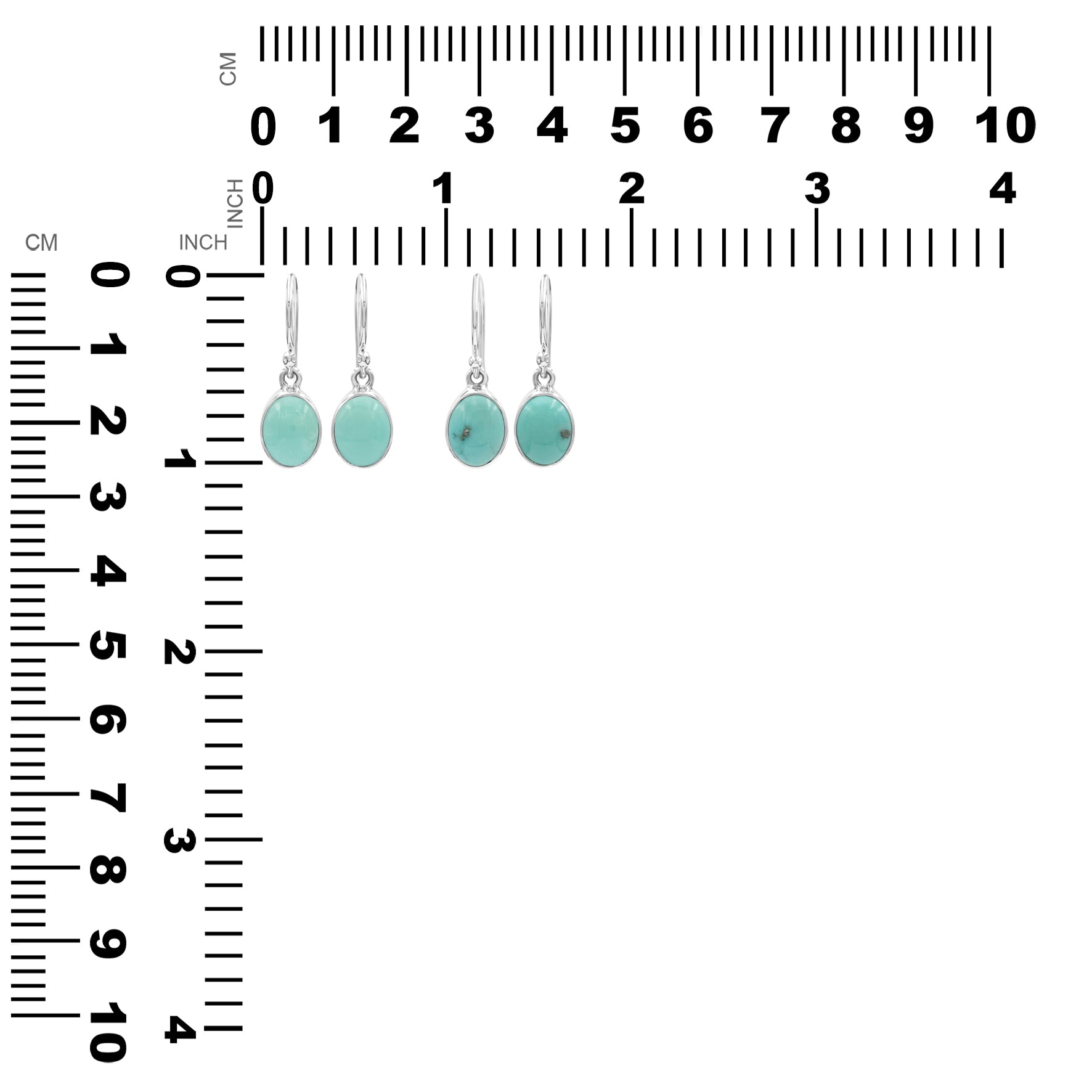 Campitos Turquoise Oval Cabochon Earrings