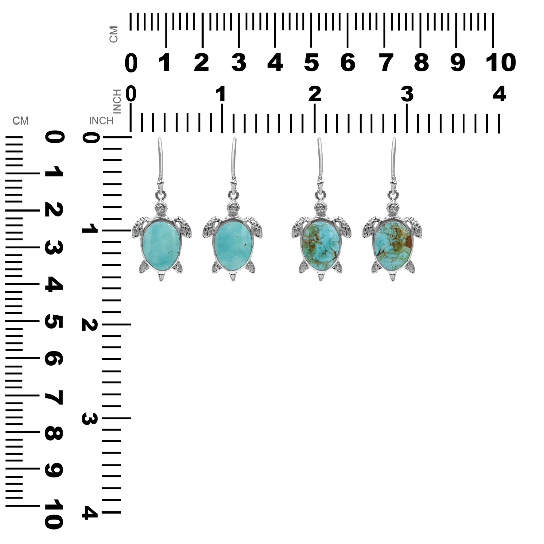 Starborn Turtle Earrings in Sterling Silver