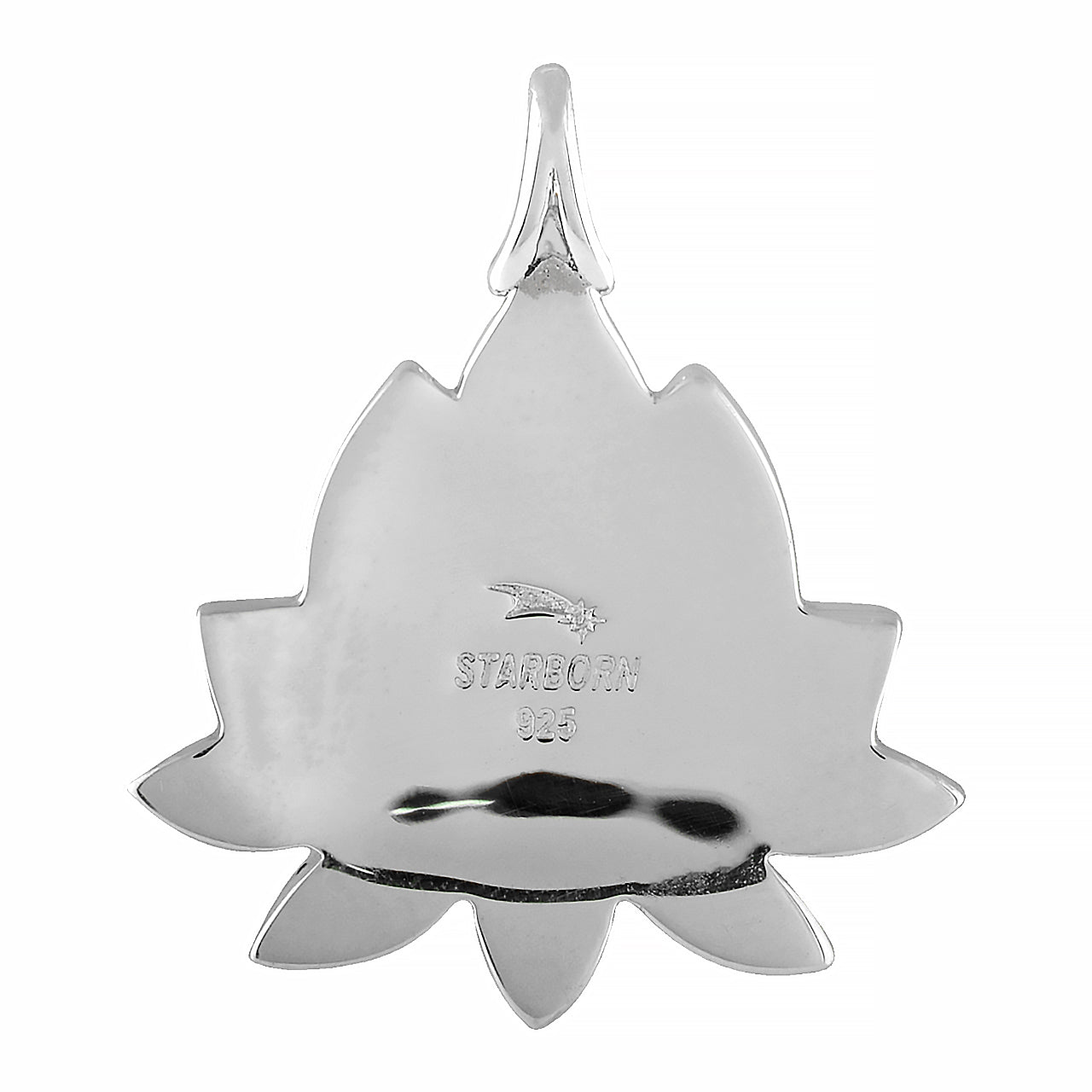 Starborn Sleeping Beauty Turquoise Lotus Pendant in Sterling Silver