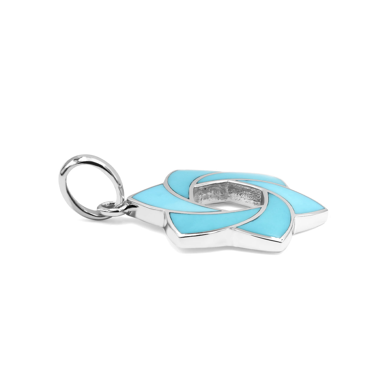 Starborn Turquoise 6-Point Knot Pendant in Sterling Silver
