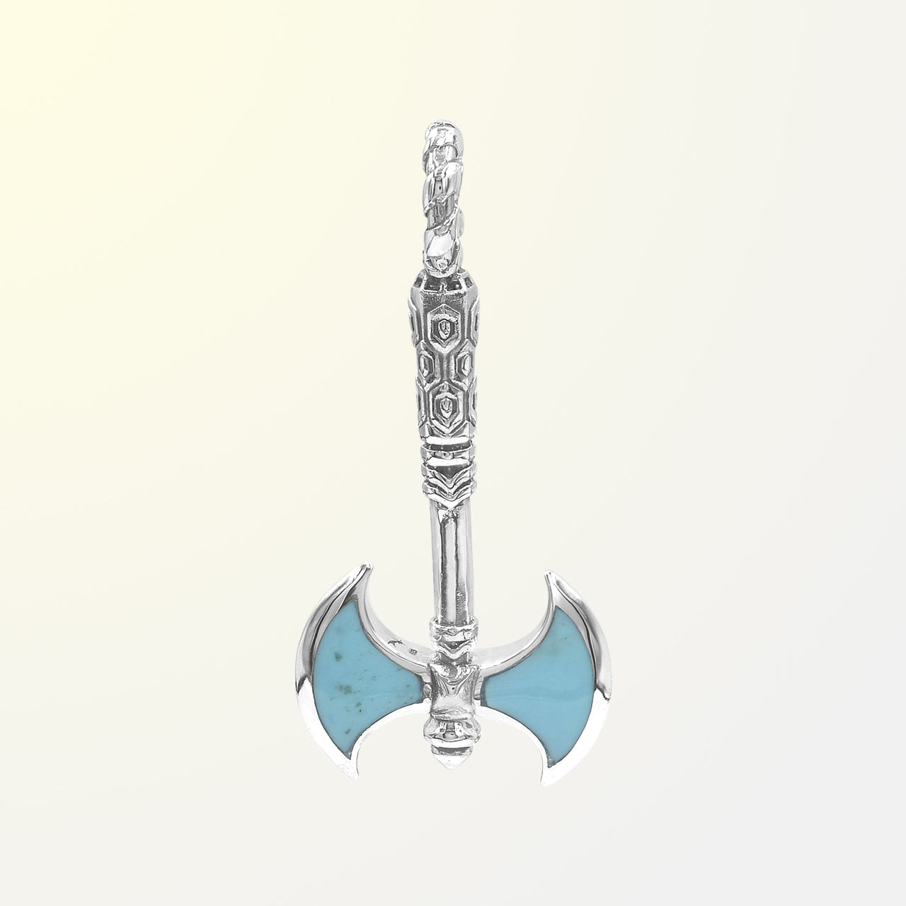 Starborn Sleeping BeautyColgante con hacha de batalla turquesa en plata de ley