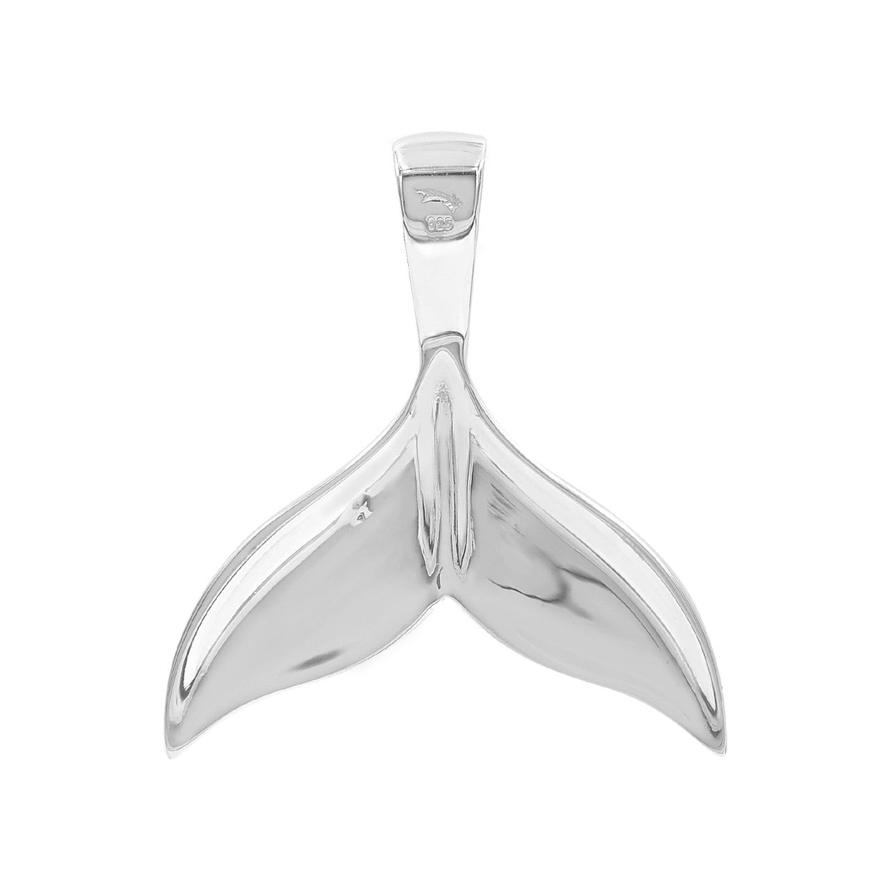 Starborn Sleeping Beauty Turquoise Whale Tail Pendant in Sterling Silver