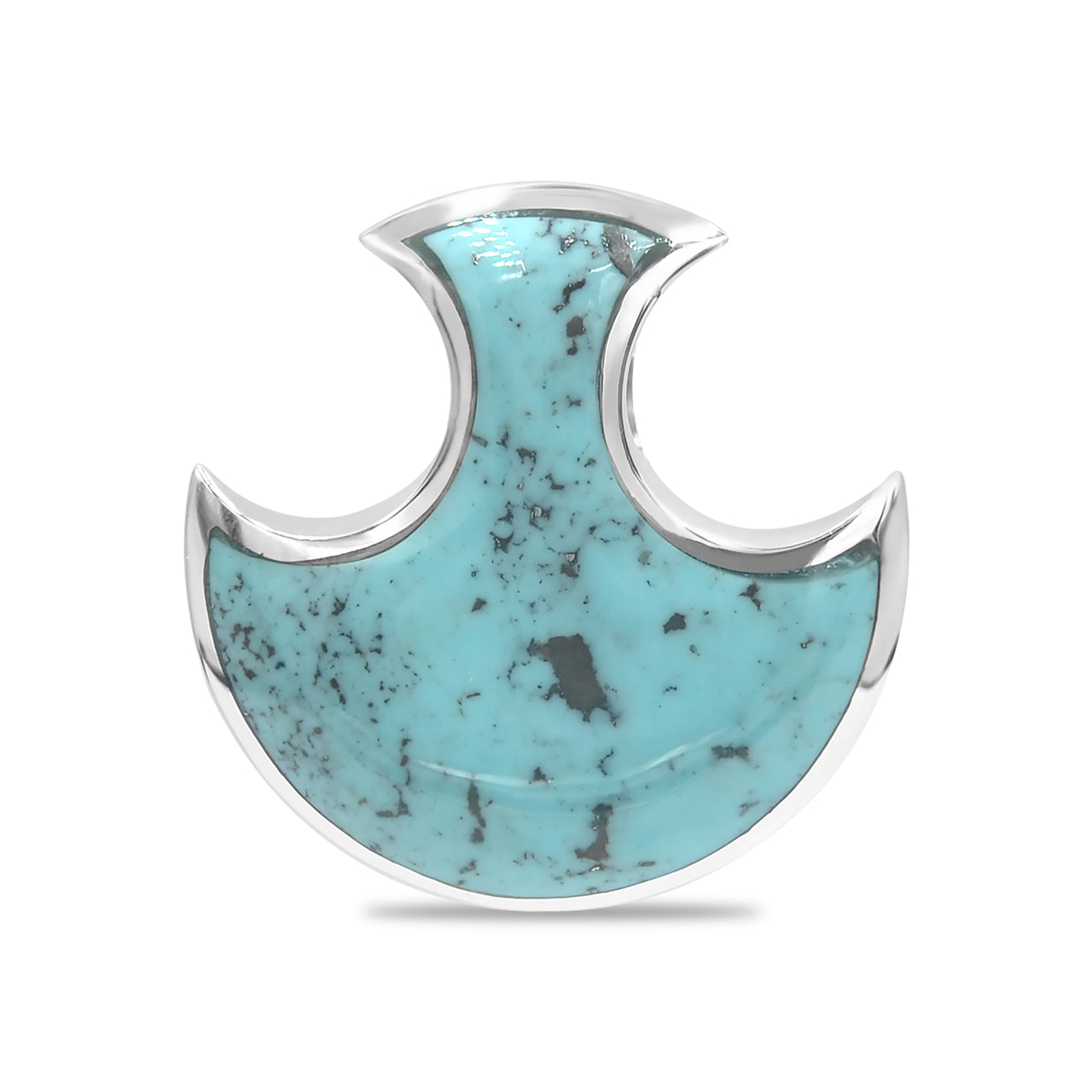 Starborn Edelstein-Anhänger mit Streitaxtkopf aus Sterlingsilber