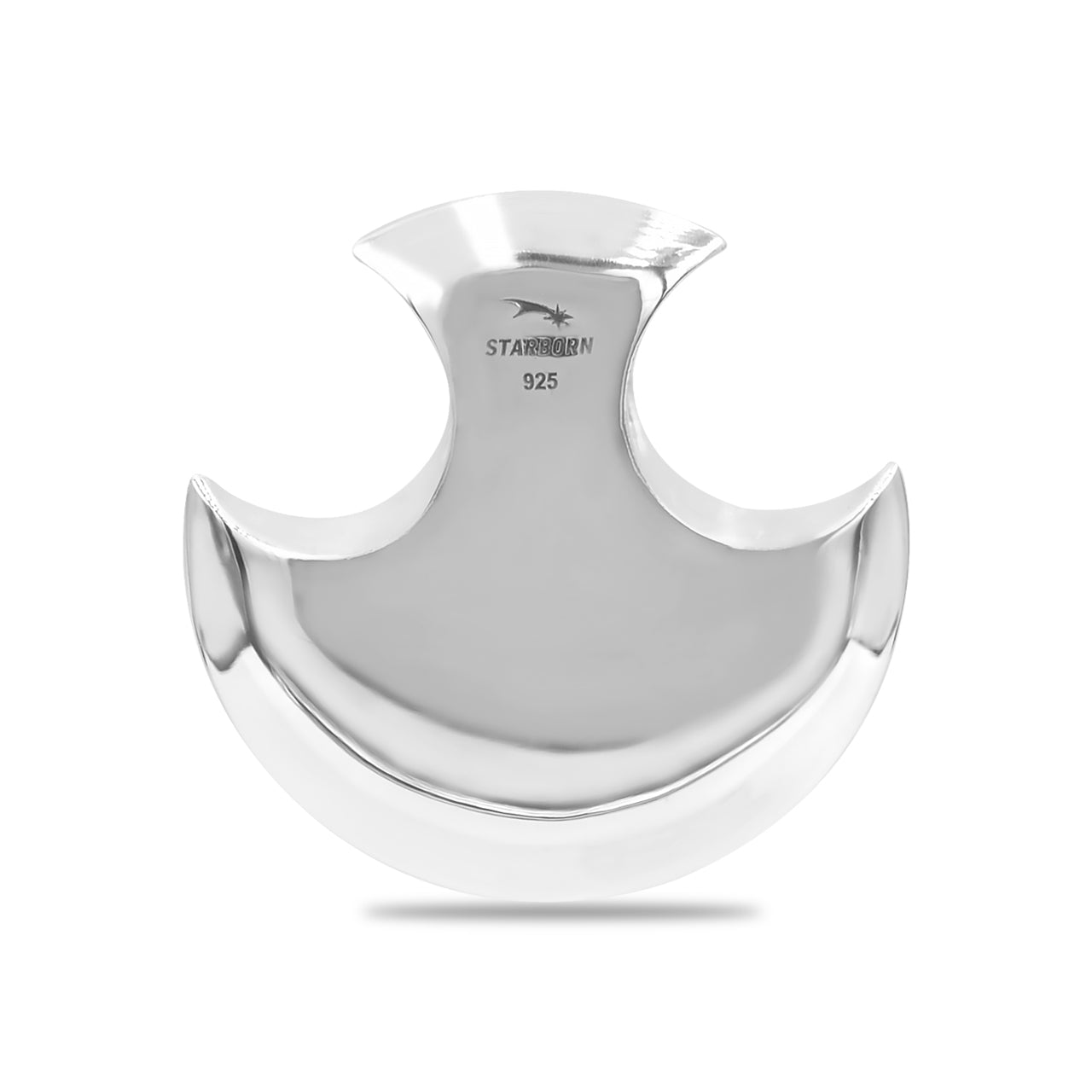 Colgante con forma de hacha de batalla con piedras preciosas Starborn en plata de ley