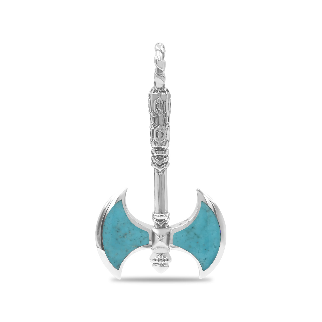 Starborn Sleeping BeautyColgante con hacha de batalla turquesa en plata de ley