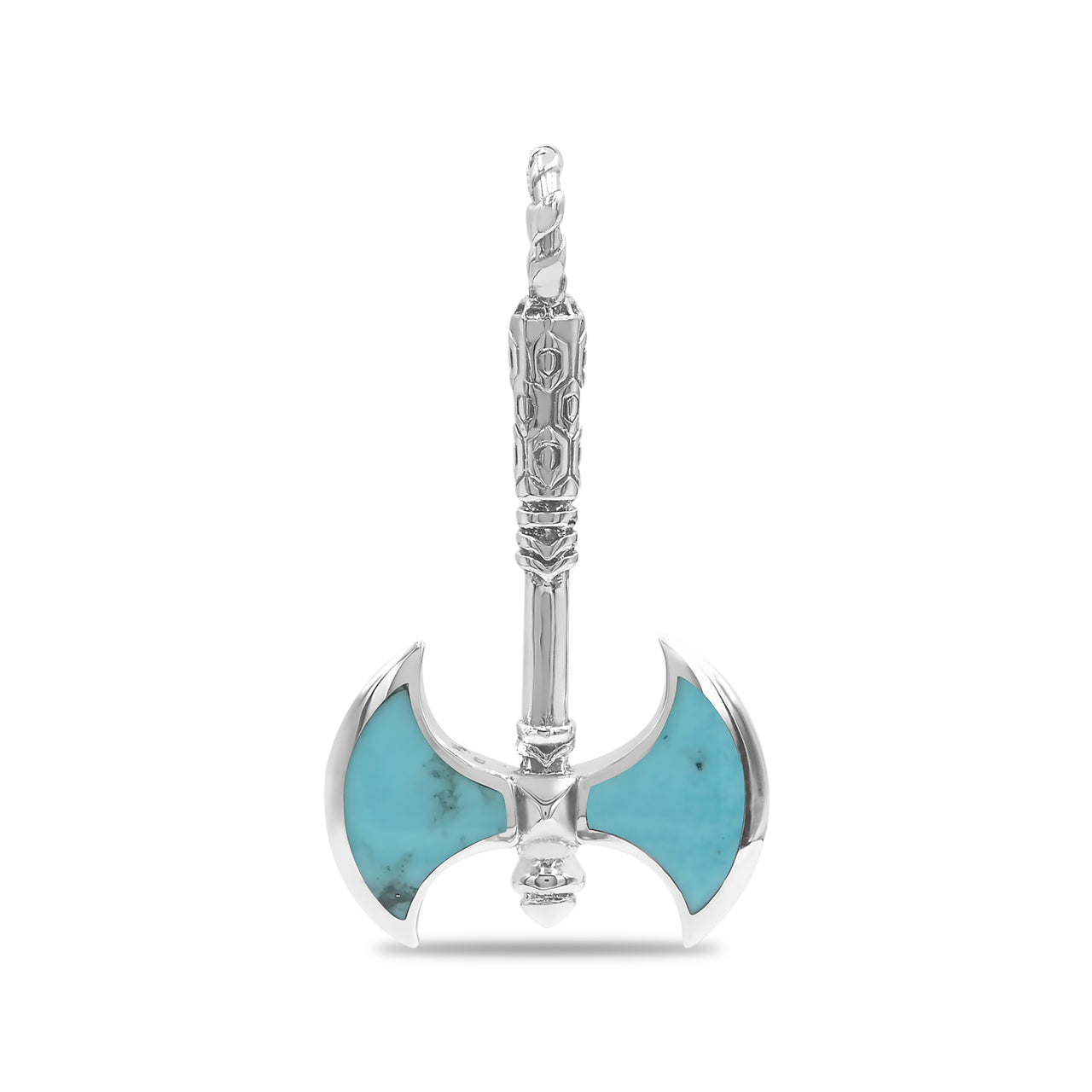 Starborn Sleeping BeautyColgante con hacha de batalla turquesa en plata de ley