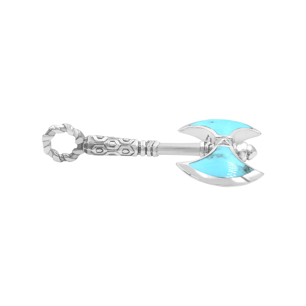 Starborn Sleeping BeautyColgante con hacha de batalla turquesa en plata de ley