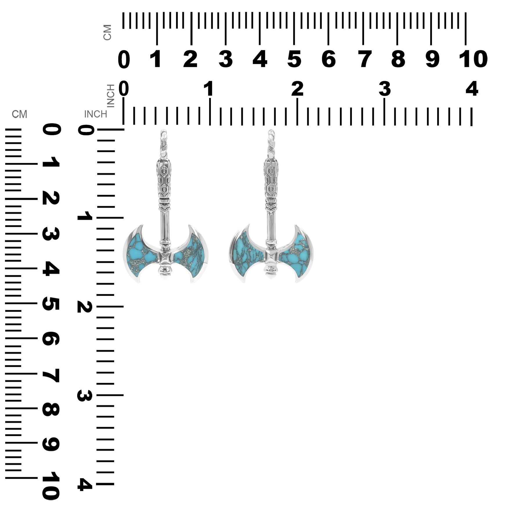 Colgante con hacha de batalla con piedras preciosas Starborn en plata de ley