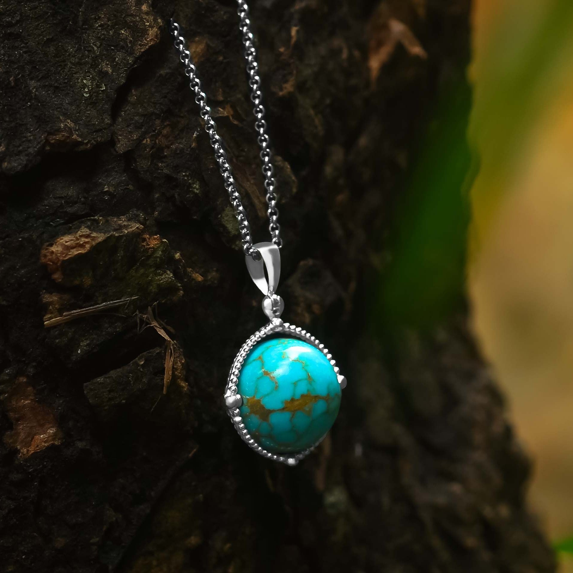 Starborn Edelstein-Anhänger „Drehbare Tastkugel“ aus Sterlingsilber