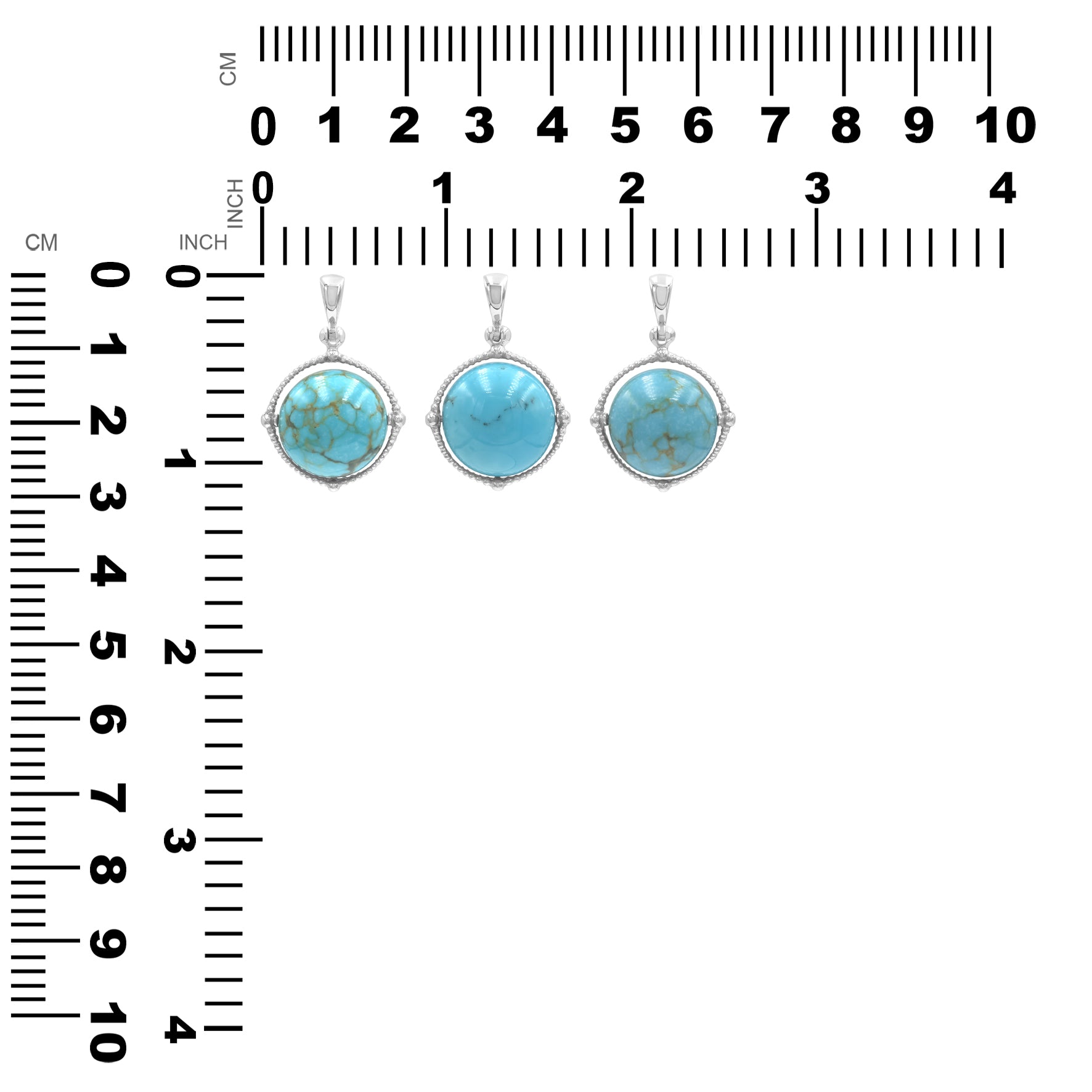 Starborn Edelstein-Anhänger „Drehbare Tastkugel“ aus Sterlingsilber