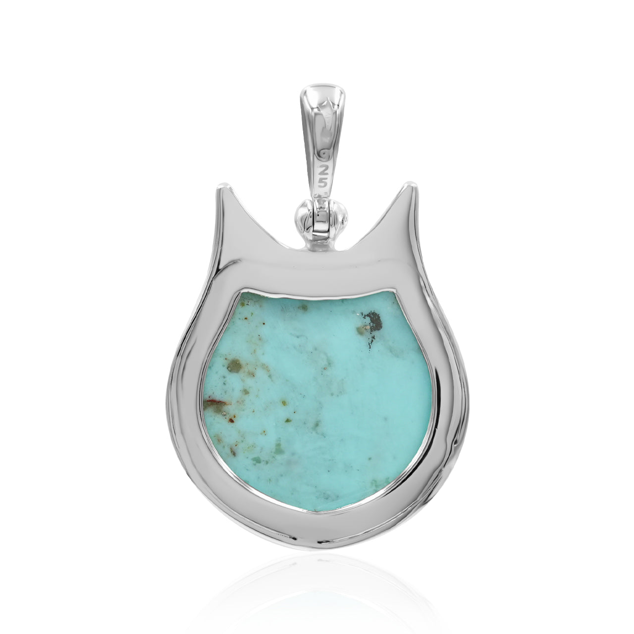 Starborn Gemstones within Cat Mask Pendant in Sterling Silver