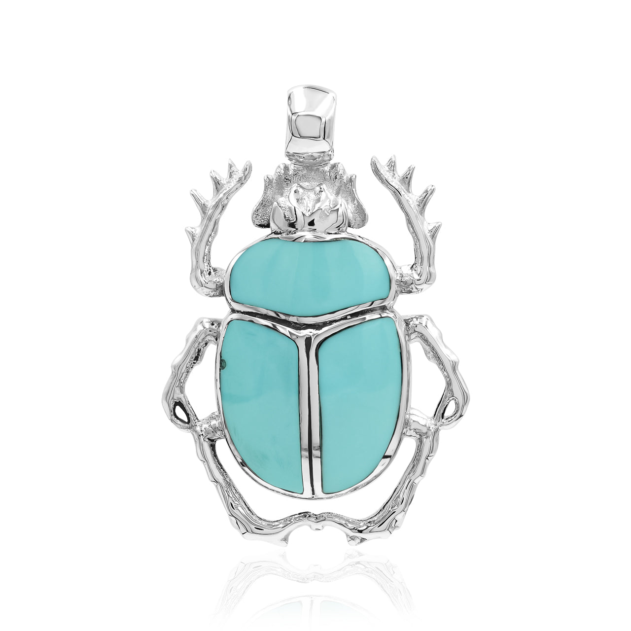 Starborn Turquoise Scarabaeus Pendant in Sterling Silver
