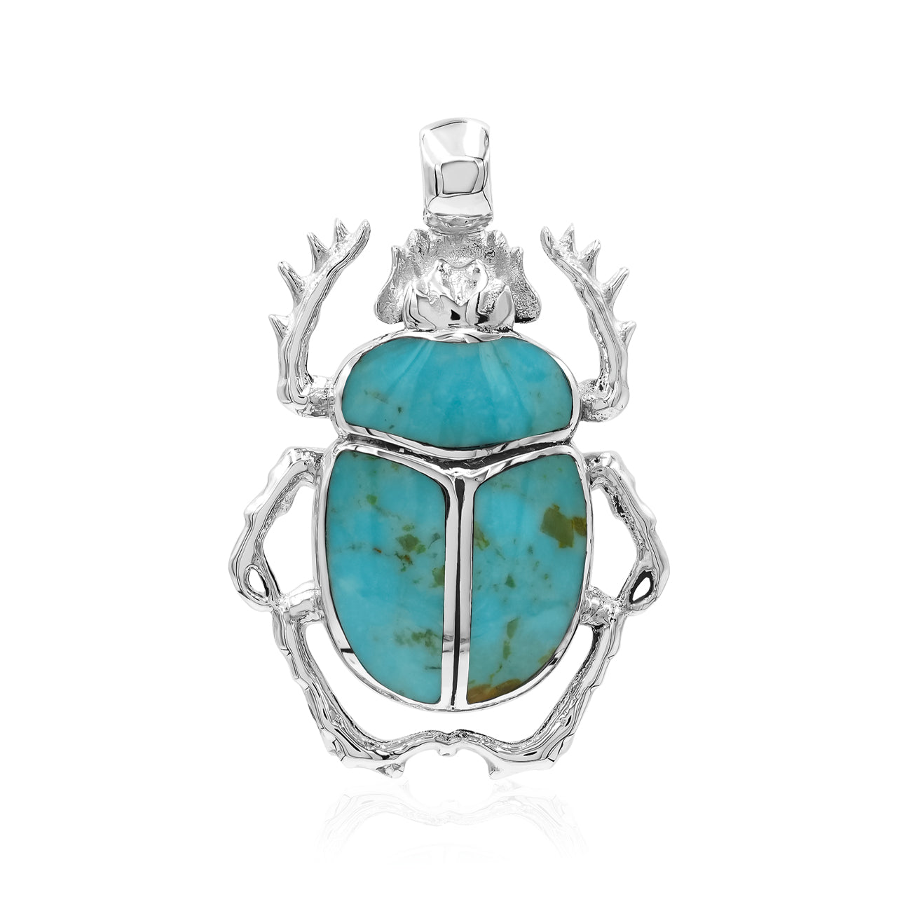 Starborn Turquoise Scarabaeus Pendant in Sterling Silver