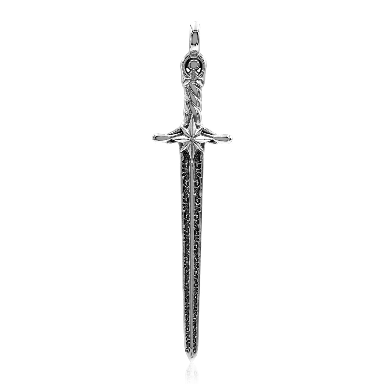 Starborn Sleeping Beauty Turquoise Sword Pendant in Sterling Silver