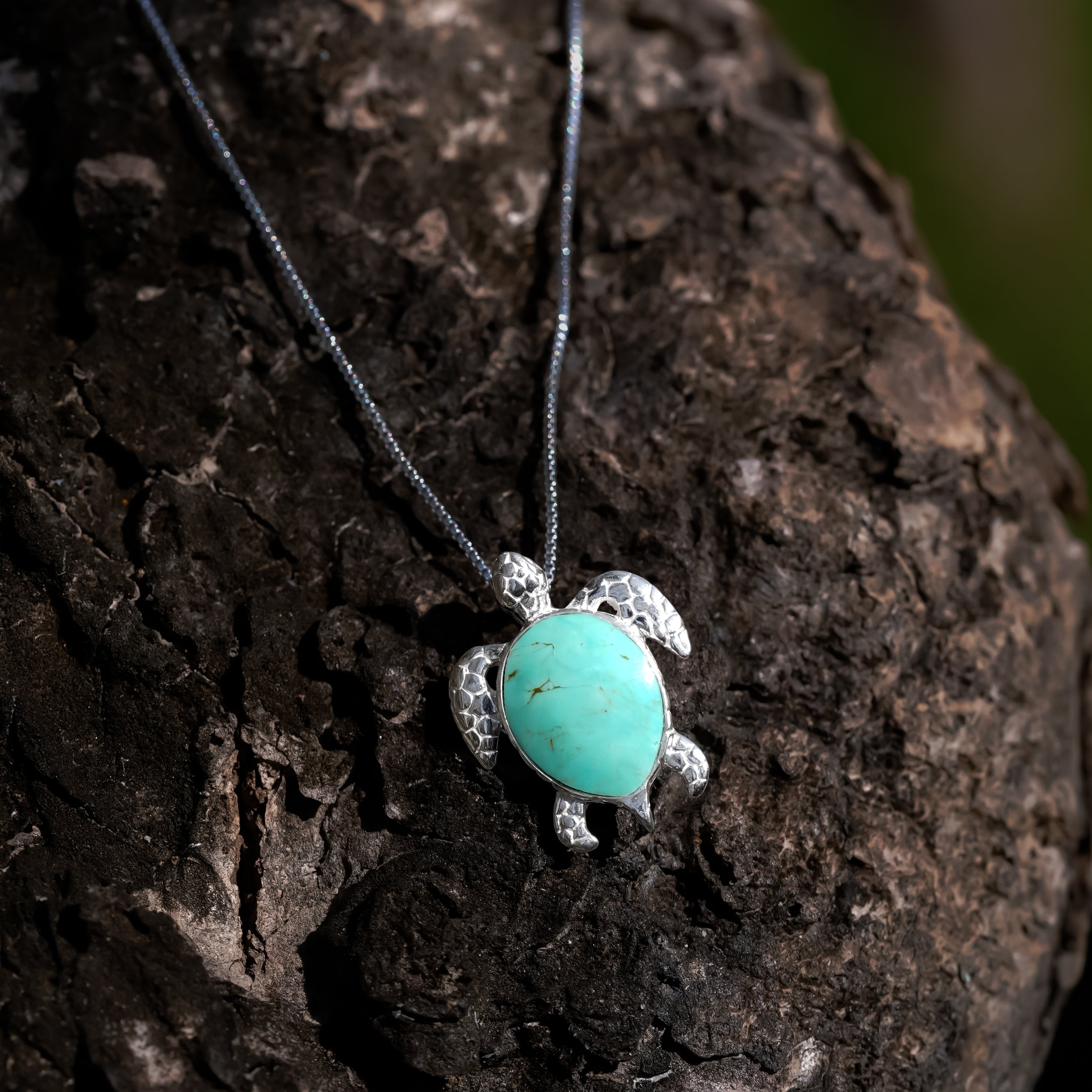 Starborn Sea Turtle Pendant in Fine Sterling Silver