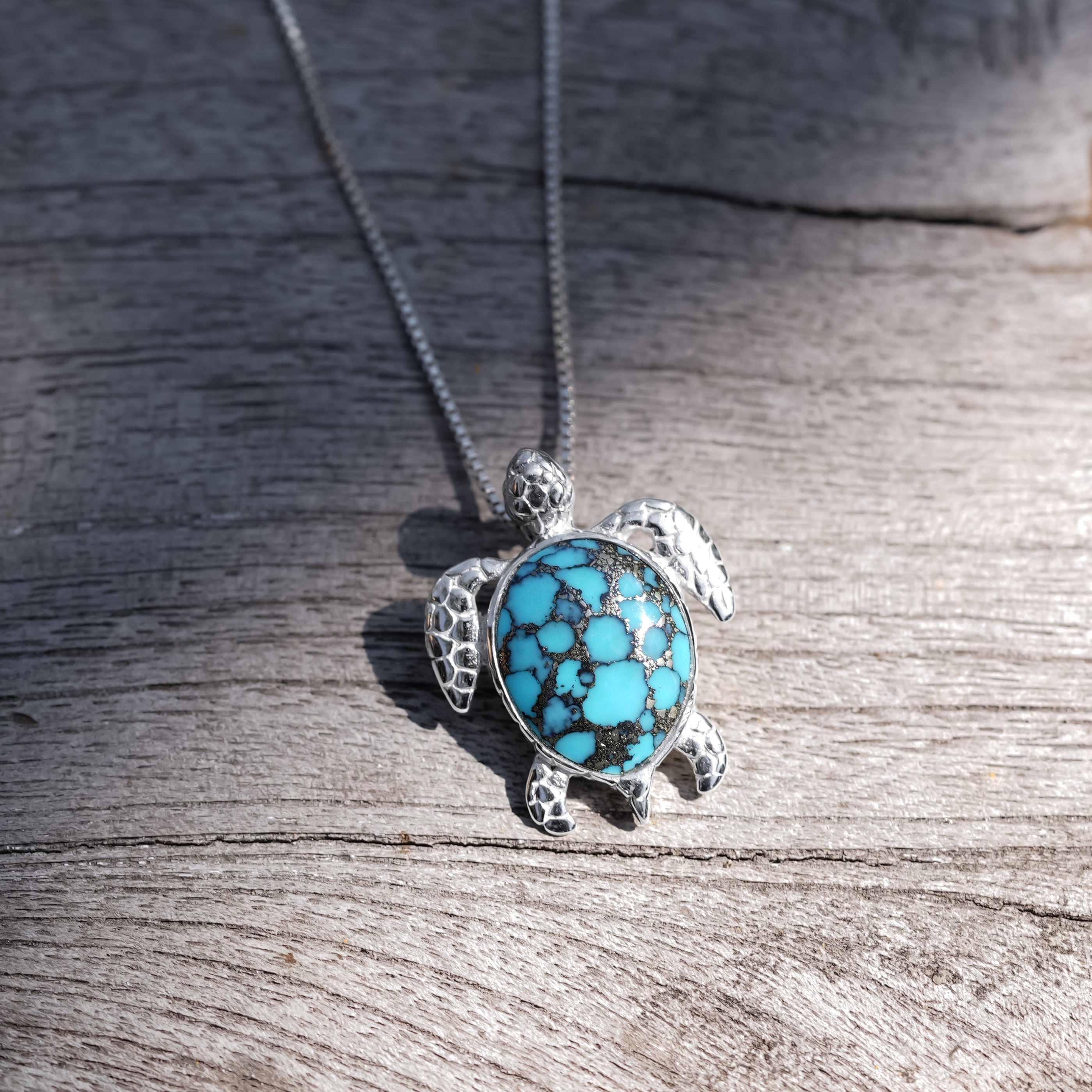 Starborn Sea Turtle Pendant in Fine Sterling Silver