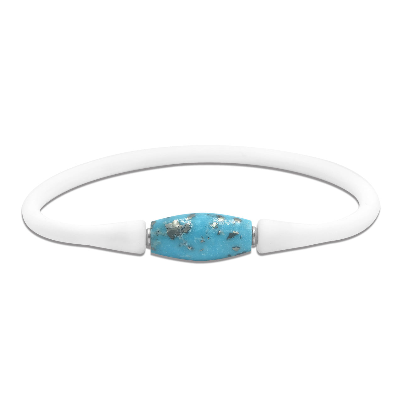 Starborn Persischer Türkis Trommelperle Silikonarmband