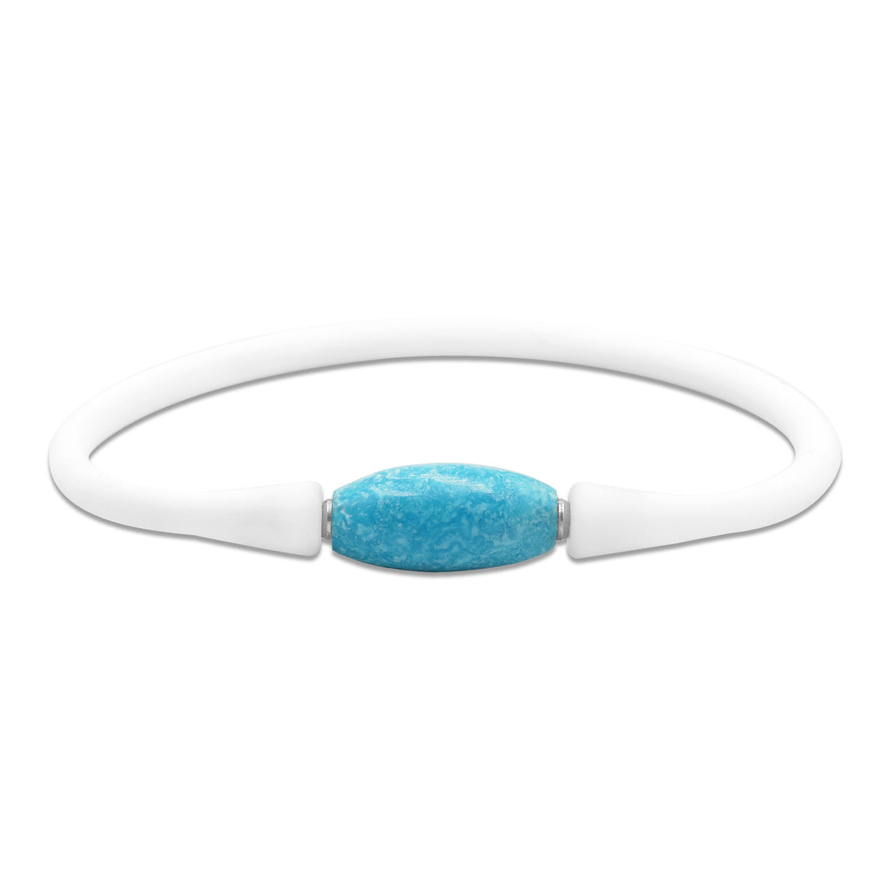 Starborn Persischer Türkis Trommelperle Silikonarmband