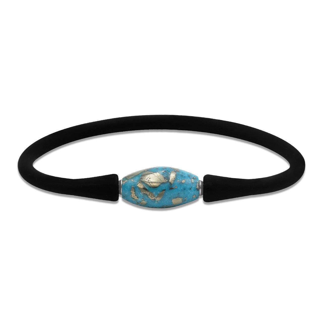 Starborn Persischer Türkis Trommelperle Silikonarmband