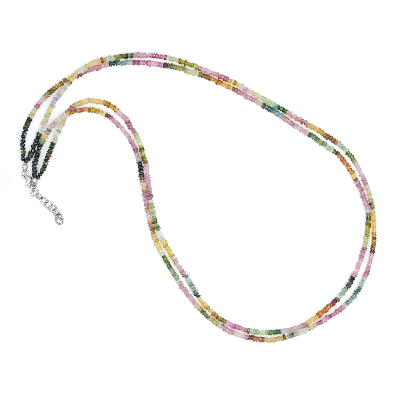 Starborn Tourmaline Faceted Rondelle Bead Chain Necklace