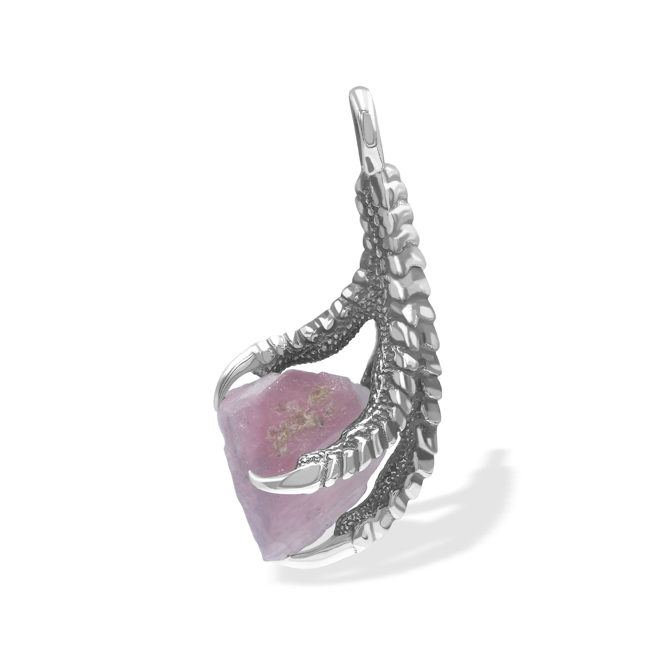 Starborn Gemstone Eagle Claw Pendant in Sterling Silver