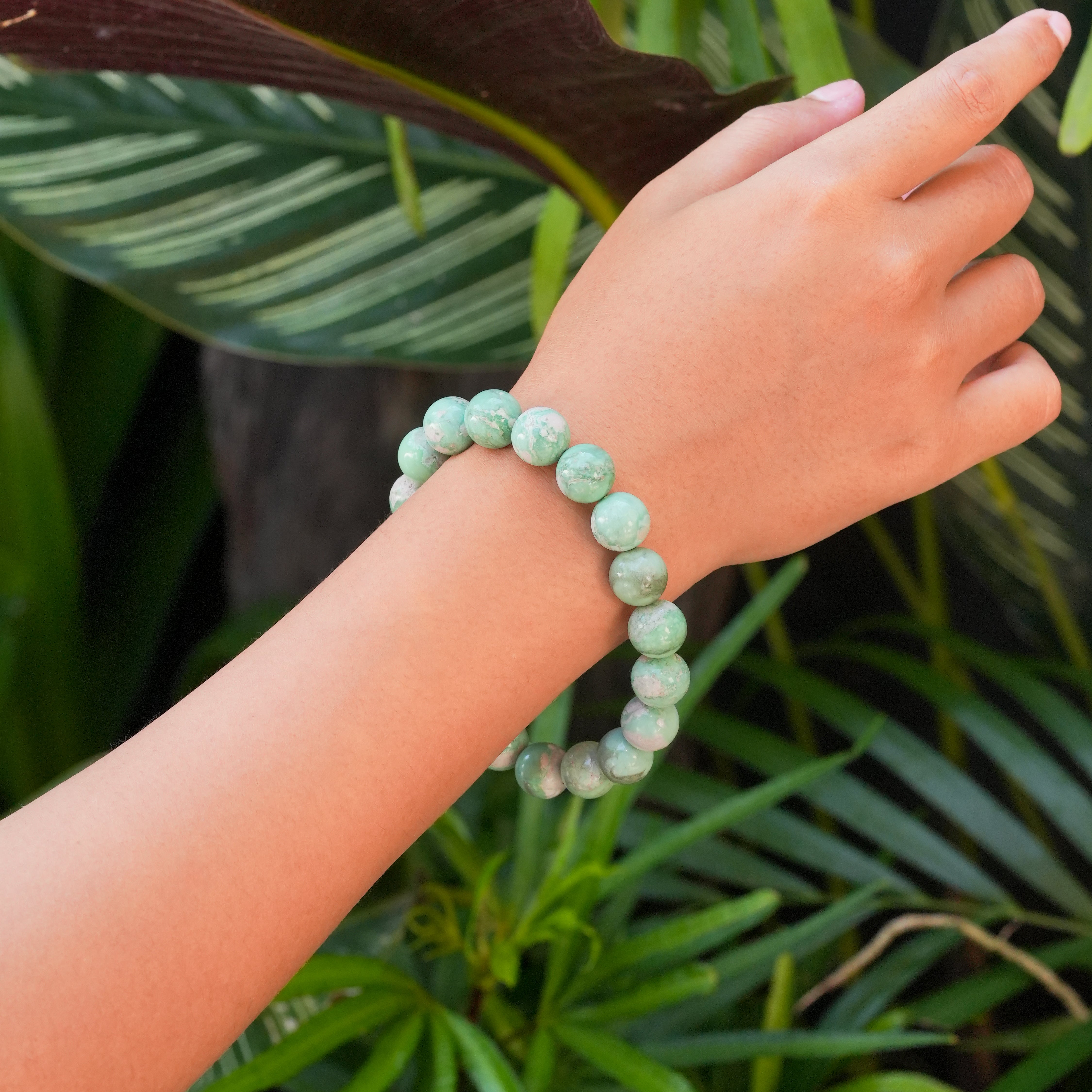 Starborn Variscite Elastic Beaded Bracelet